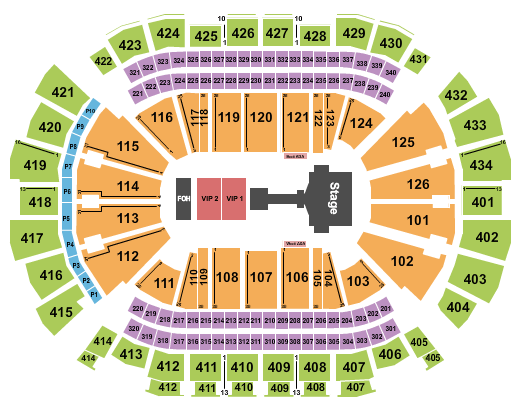 Toyota Center K-Pop Concerts Seating Chart
